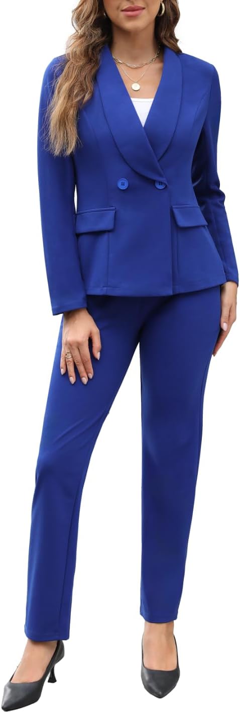 Women's Fall Business Pant Suit Long Sleeve Blazer Set 2024