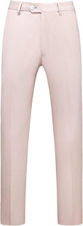 MOGU Mens Front Flat Casual Dress Pants Slim Fit (Style 23WR)