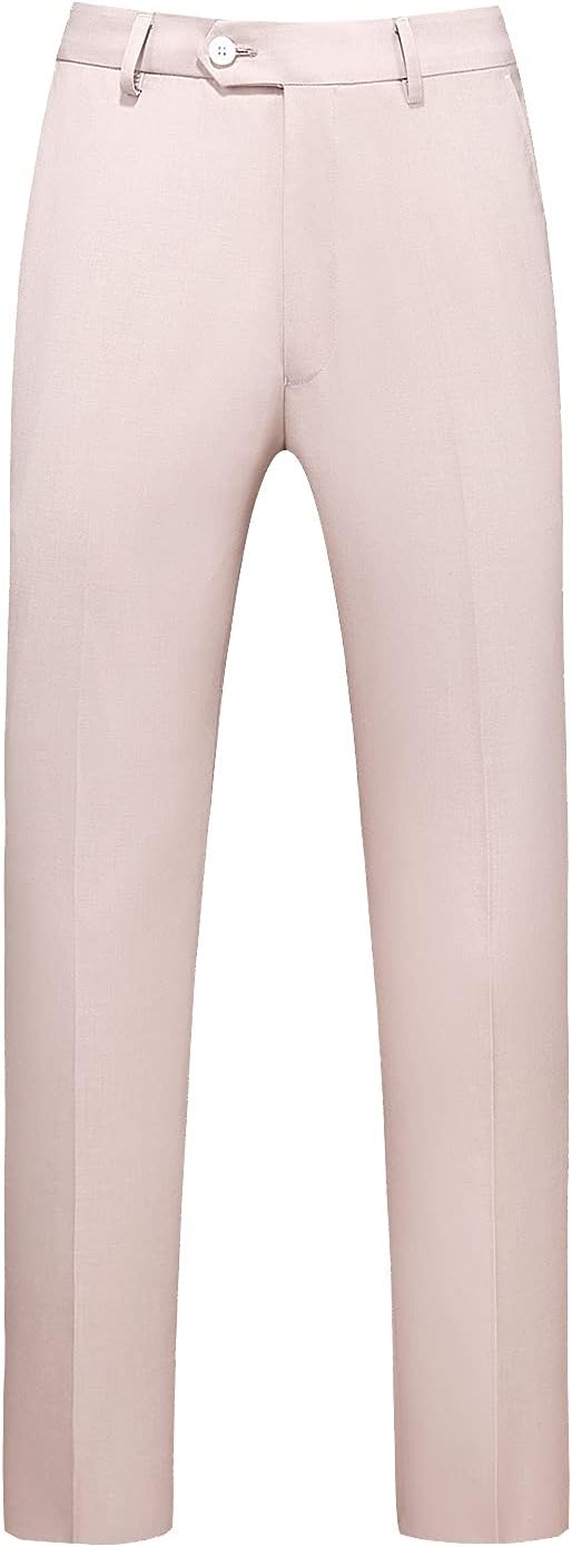 MOGU Mens Front Flat Casual Dress Pants for Stylish Comfort