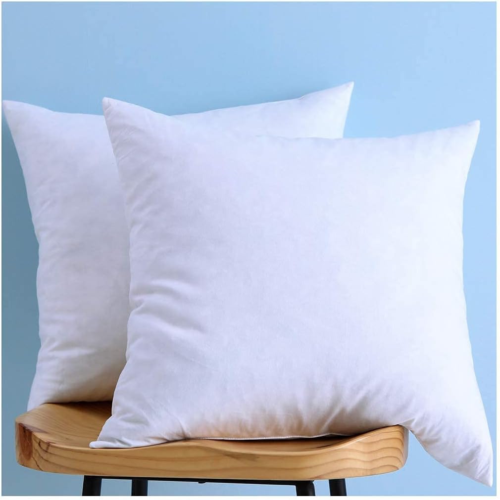 Cotton Fabric Pillow Inserts, Down and Feather 24X24 Inches