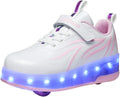 Kids Wheeled Roller Shoes 4-in-1 Light-Up USB Rechargeable - Fun