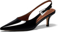 Coutgo Womens Slingback Kitten Low Heel Pumps - Comfortable Dress