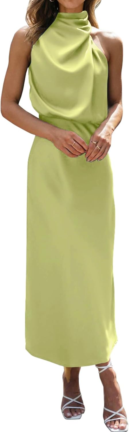 Elegant Mock Neck Maxi Dress for Women - Perfect for Weddings