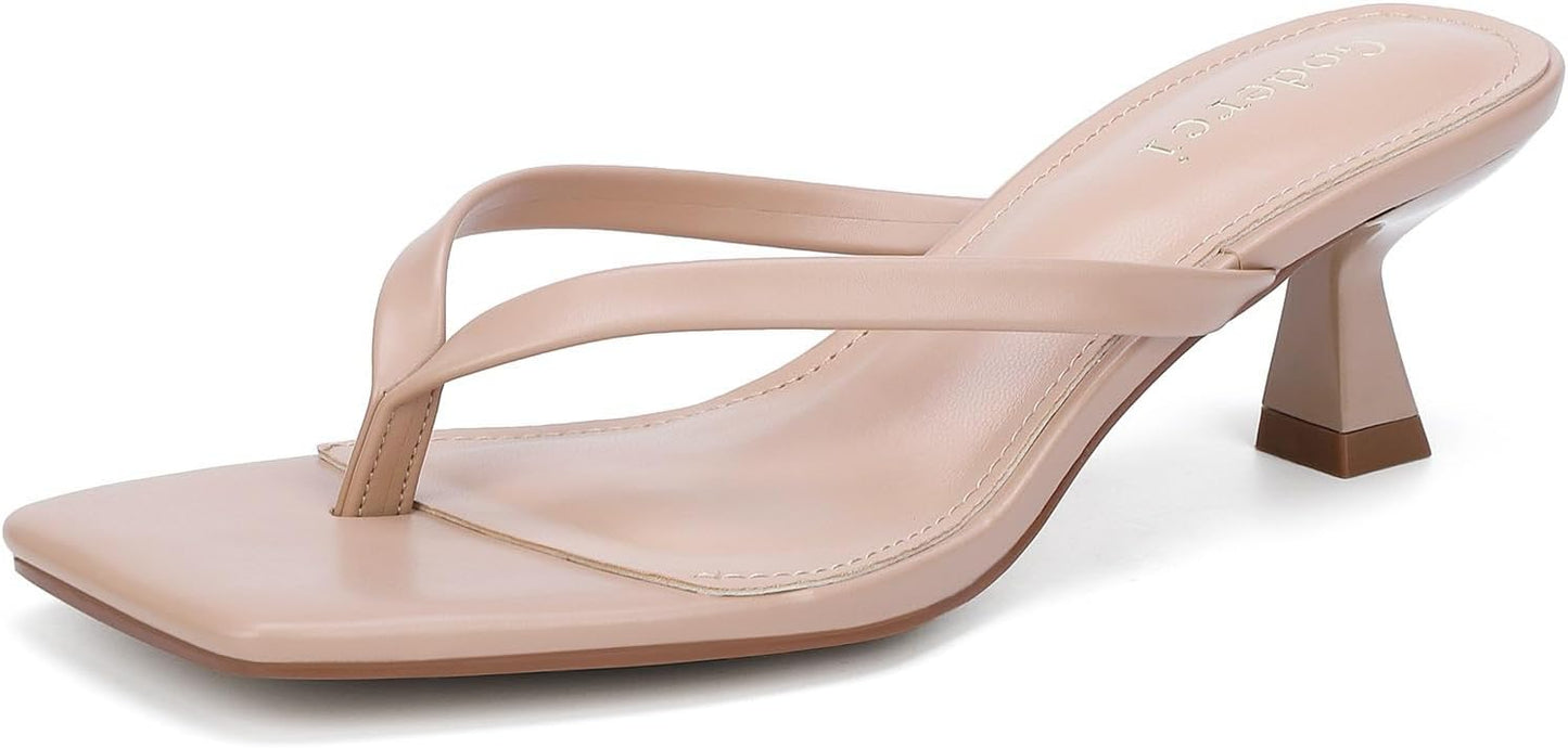 Kitten Flip Flop Thong Low Heels for Women - Chic Comfort