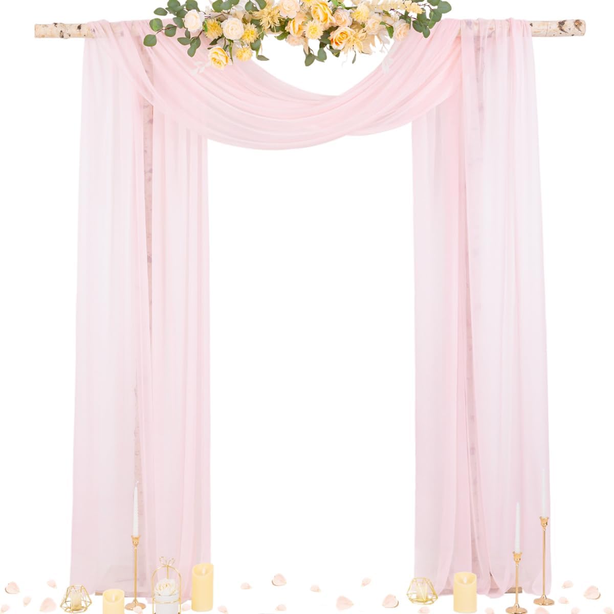 Socomi Blush Pink Wedding Arch Draping Fabric for Events
