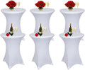 Albassa 6 Pack Cocktail Table Covers 32in x 43in - Stretch Fitted