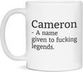 Personalized Cameron Coffee Mug - 11oz White