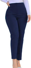 Womens Stretchy Dress Pants 2025 High Waisted Pleated Straight Leg