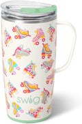 22oz Travel Mug Roller Rink - Insulated Tumbler with Handle