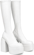 VOMIRA Ankle Boots for Women Chunky High Heel Square Toe - Statement