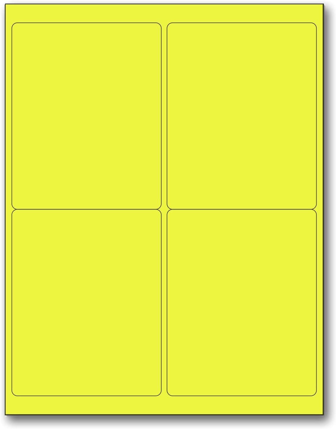NextDayLabels Neon Color High Light Fluorescent Labels 400 Count
