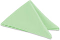 Polyester Cloth Napkins 100-Pack Mint Green 20in x20in - Durable