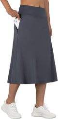 Women's Midi Skorts with Pockets 28in Knee-Length Athletic Skort