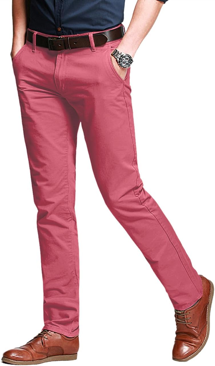 Match Men's Slim Tapered Stretchy Casual Pants for Comfort