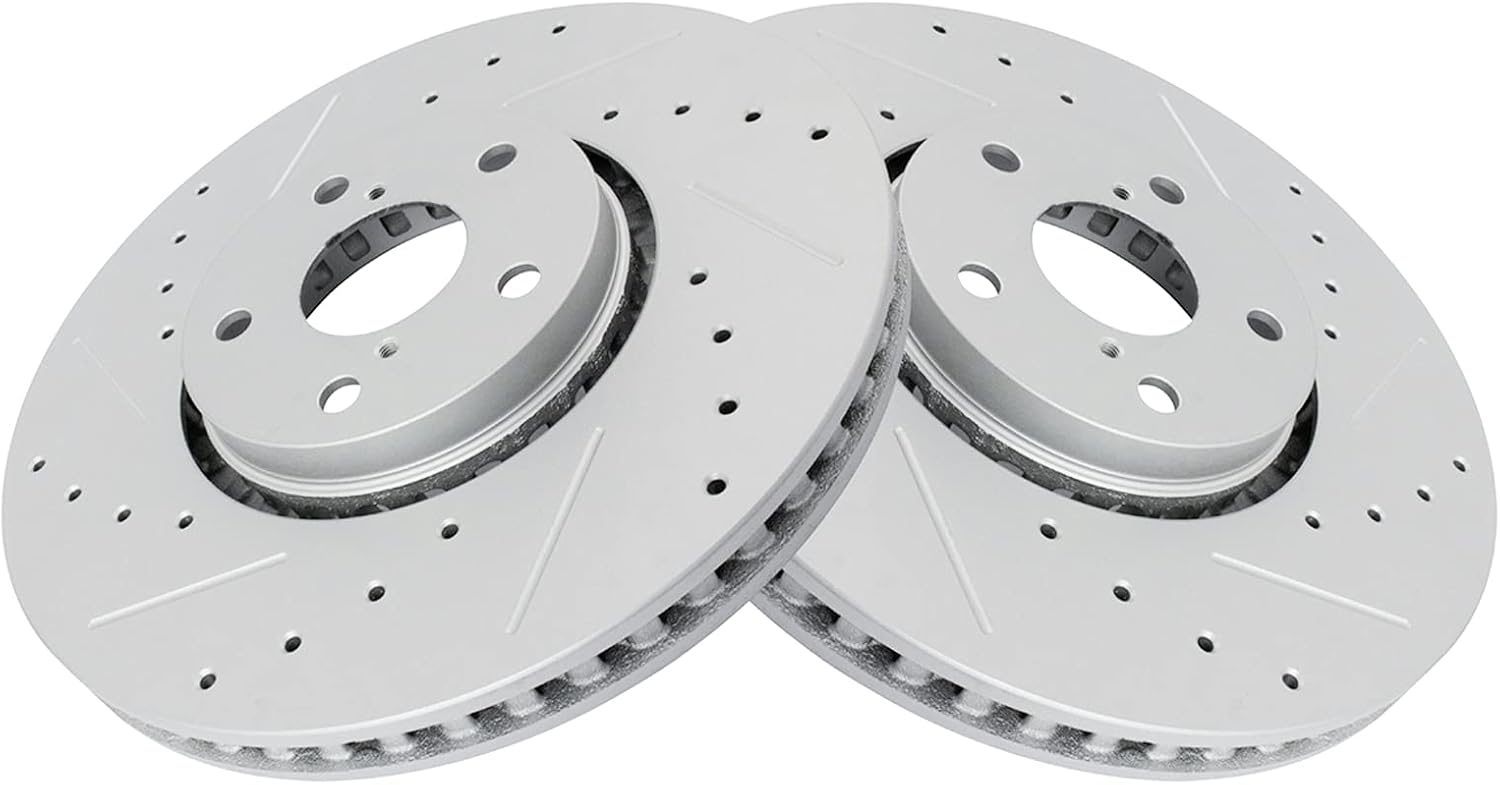 TRQ Front Performance Brake Rotors Set for Lexus Vehicles