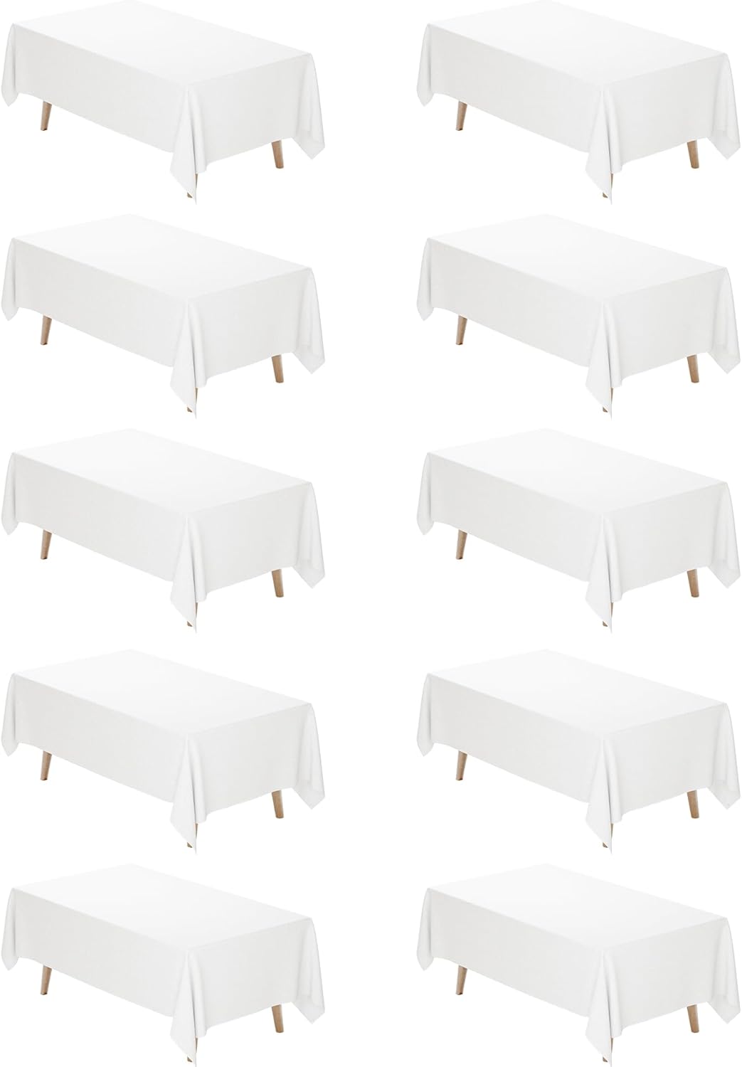 Fixwal 10 Pack White Table Cloths for Elegant Events and Parties