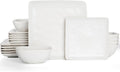 Famiware Ocean Square 18-Piece Dinnerware Set for 6 - Matte White