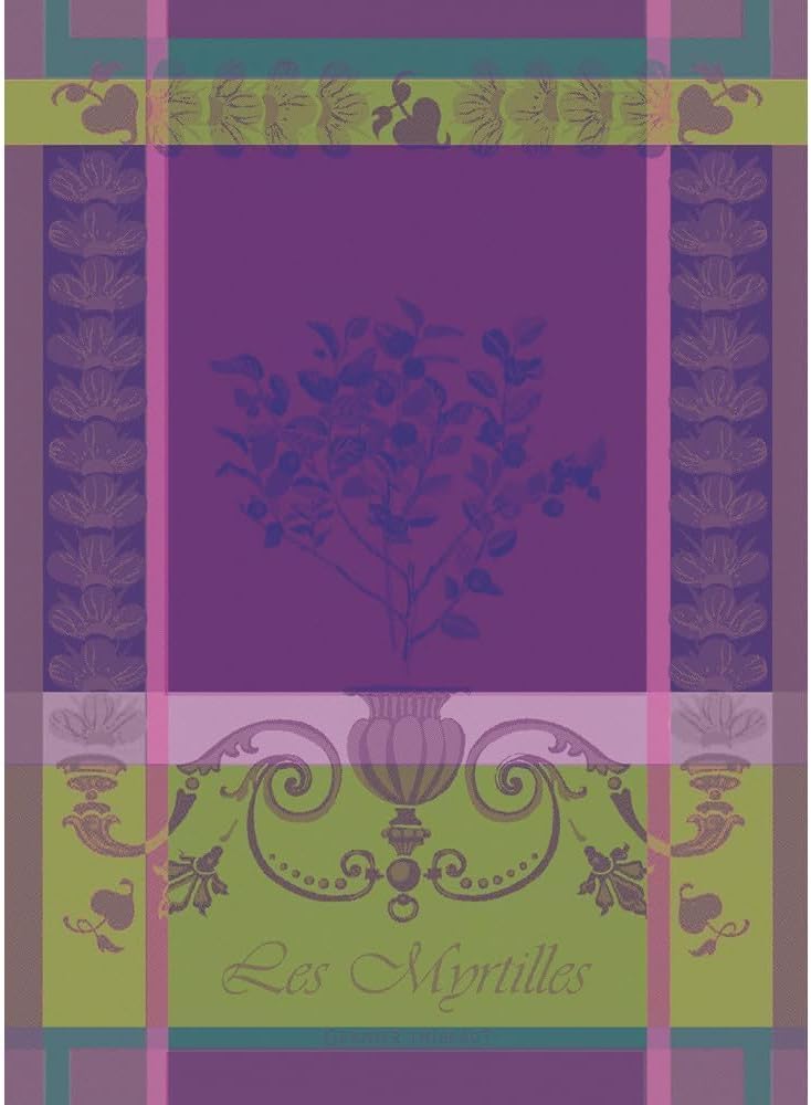 Garnier Thiebaut Myrtilles Violet French Kitchen Towel 22x30