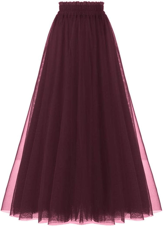 OBBUE Women's A Line Tulle Party Evening Tutu Skirts Review