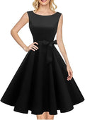 Boatneck Sleeveless 1950s Swing Cocktail Dress - Vintage Swing