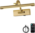 Wireless Picture Lights for Wall Rechargeable Brass Gallery Lights
