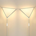 Easy Installation Corner Light with Linen Shade, 2 Pack - Space-Saving