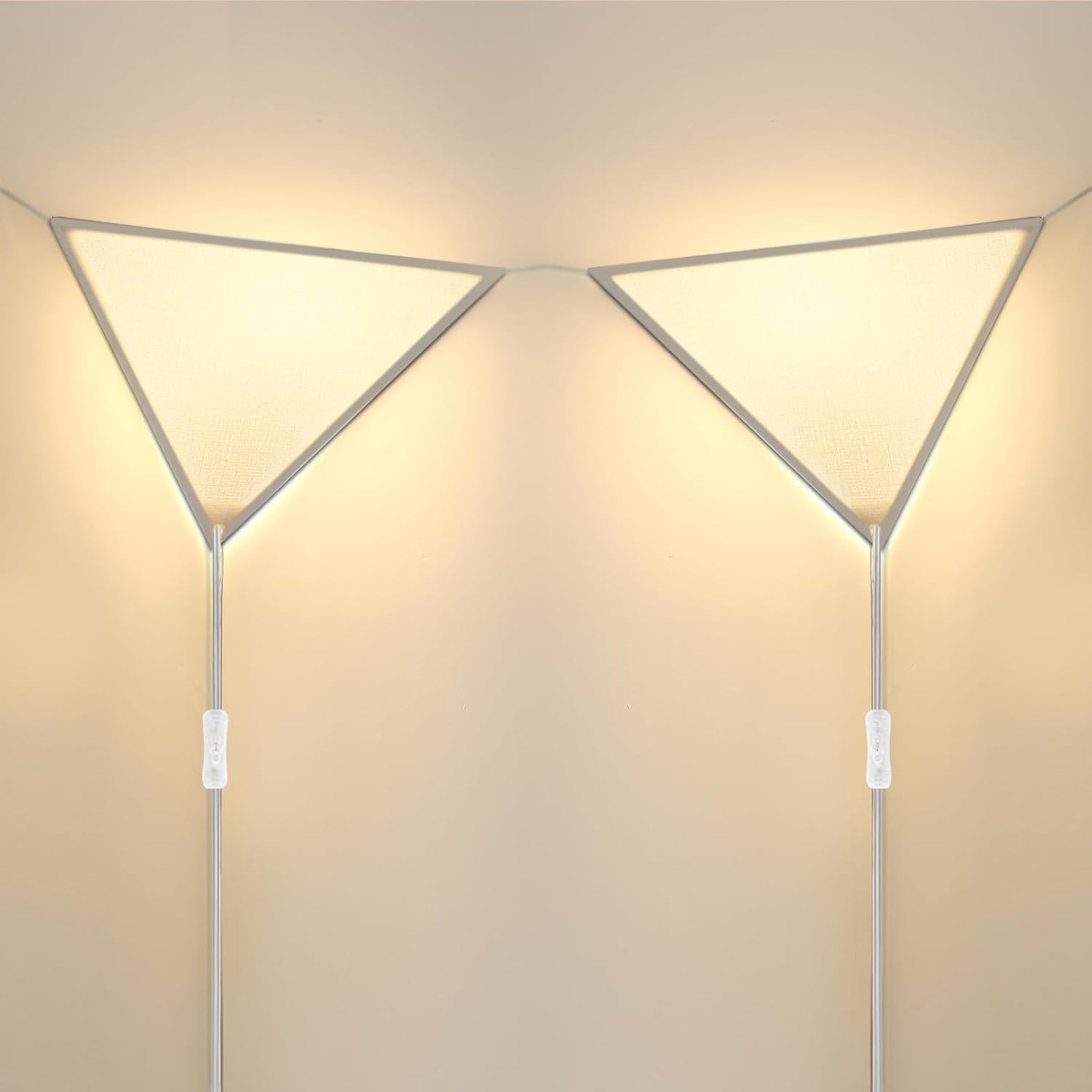 Easy Installation Corner Light with Linen Shade for Modern Spaces