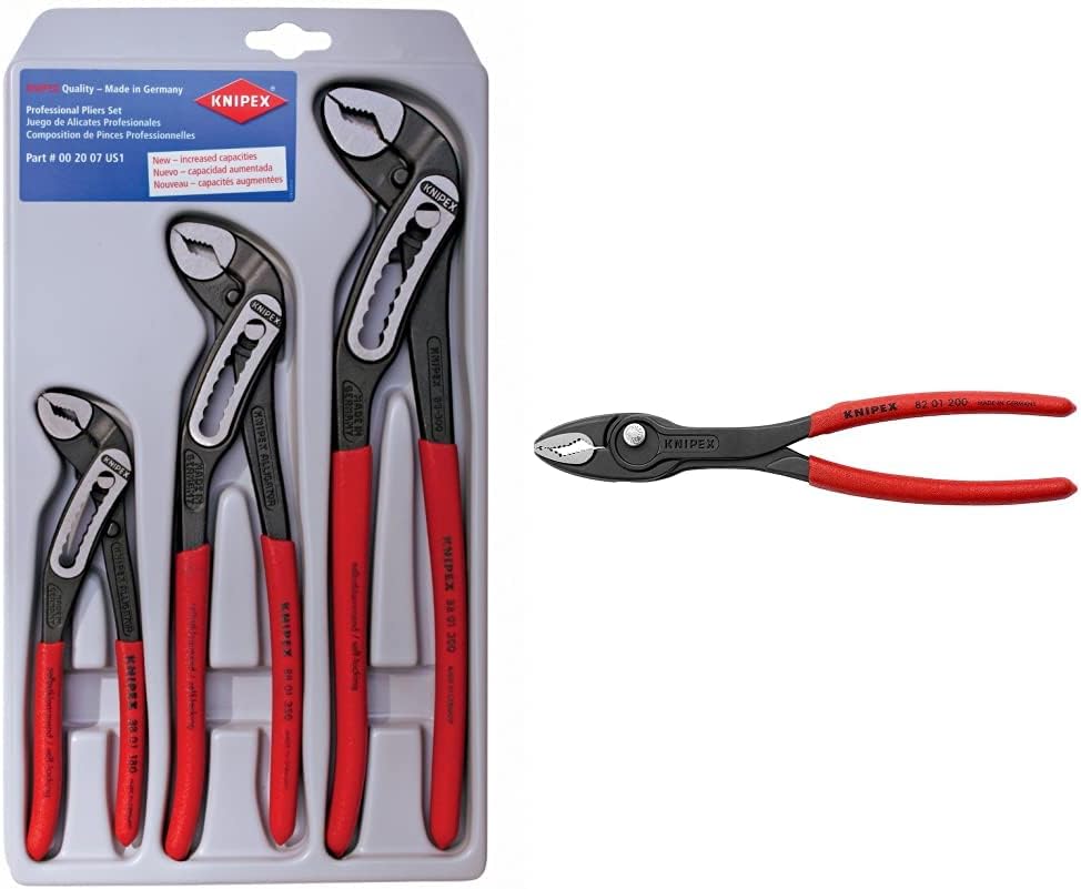KNIPEX 3 Piece Alligator Pliers Set for Versatile Gripping Power
