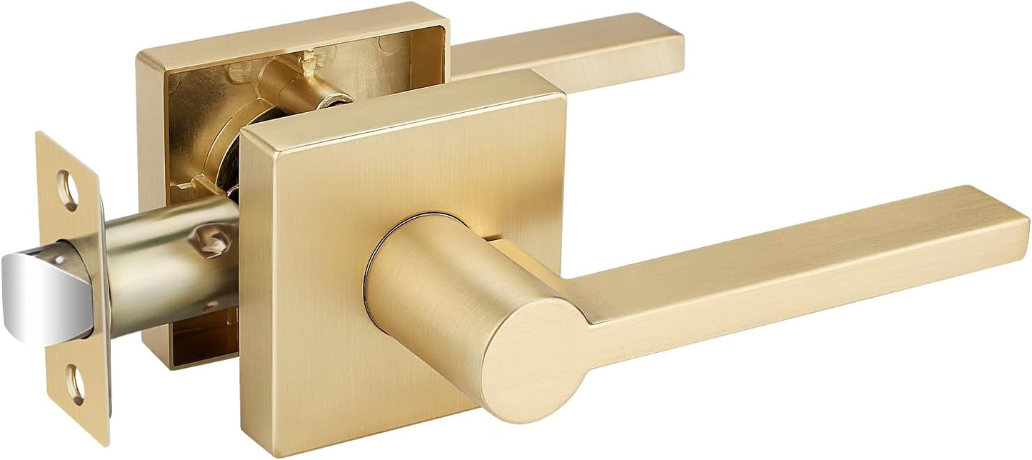 Passage Door Handles in Satin Brass for Stylish Interiors