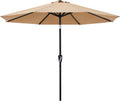 9FT Outdoor Patio Umbrella 8 Ribs Table Umbrella - Tilt Crank Shade