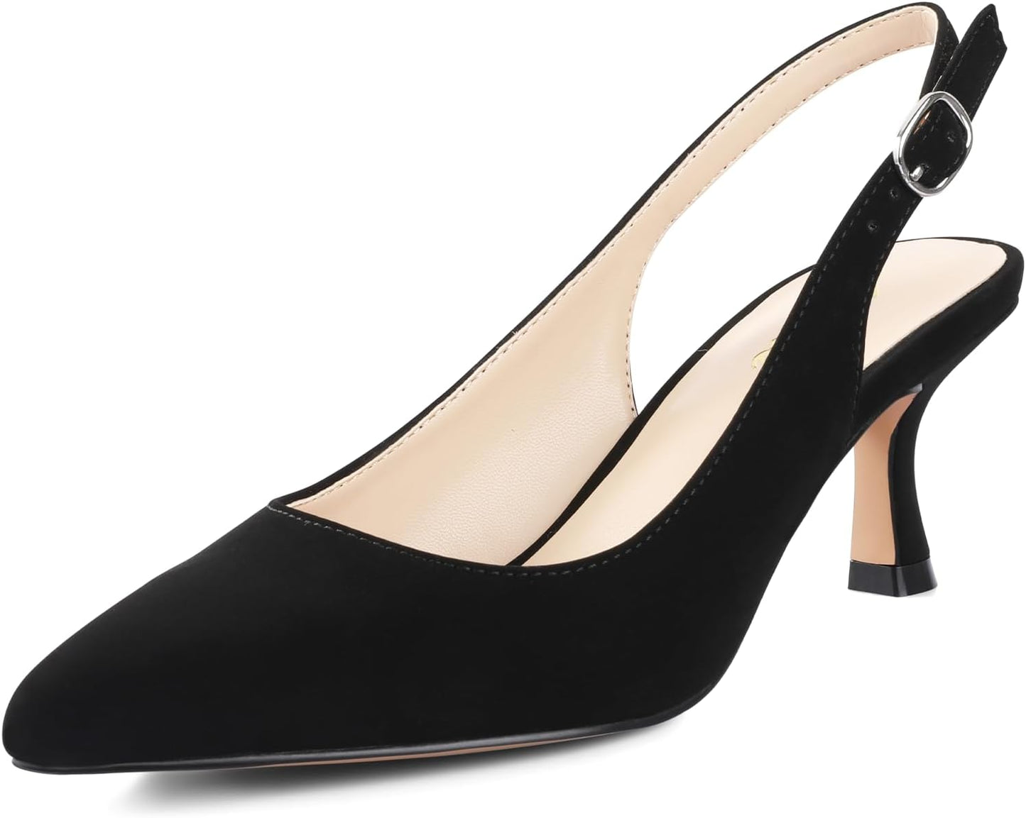 Slingback Kitten Heels for Women - Chic Pointed Toe Pumps