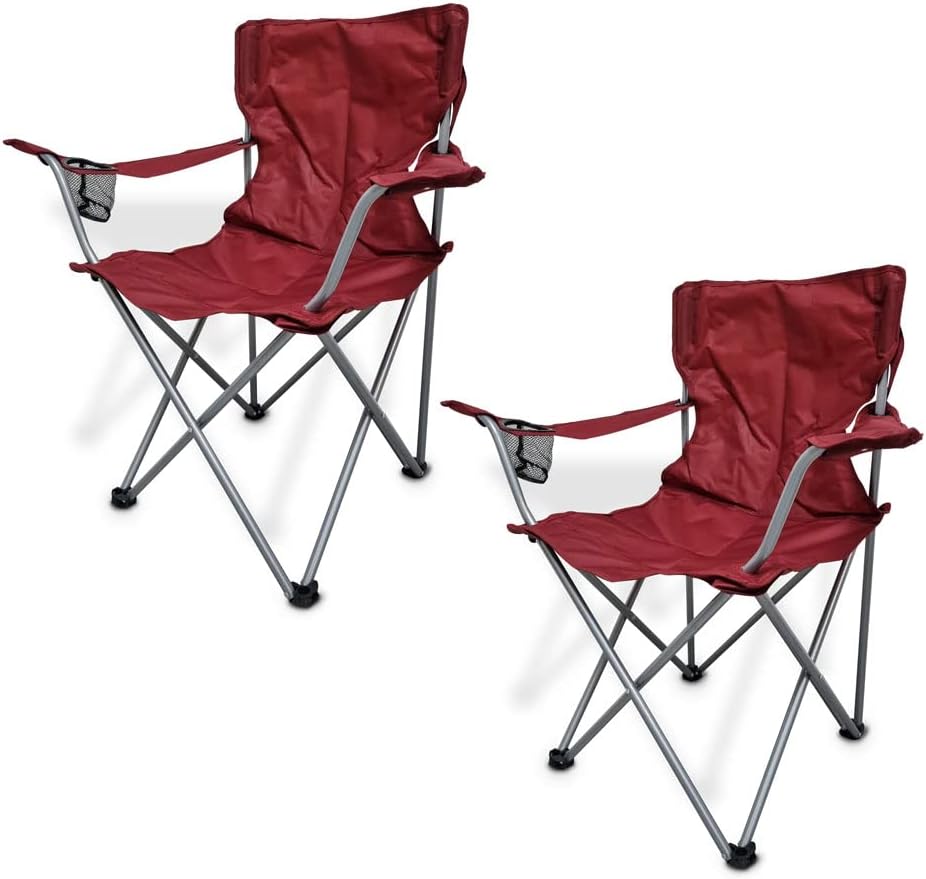 Outdoor Comfort x2: Ozark Trail Red Folding Chairs