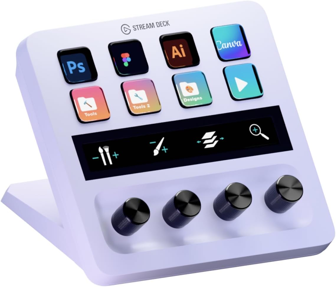 Elgato Stream Deck + White - Ultimate Studio Controller for Creatives
