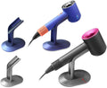Sleek Silver Desktop Stand for Dyson Hair Dryer