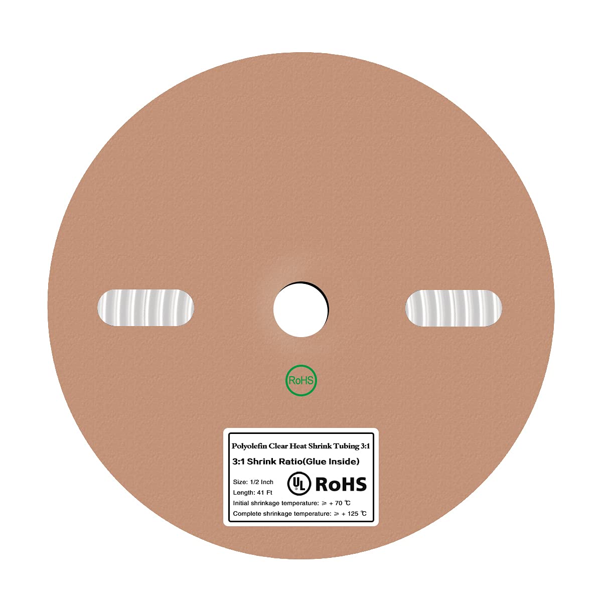 41 Feet 1/2 Clear Heat Shrink Tubing Roll for Electrical Use