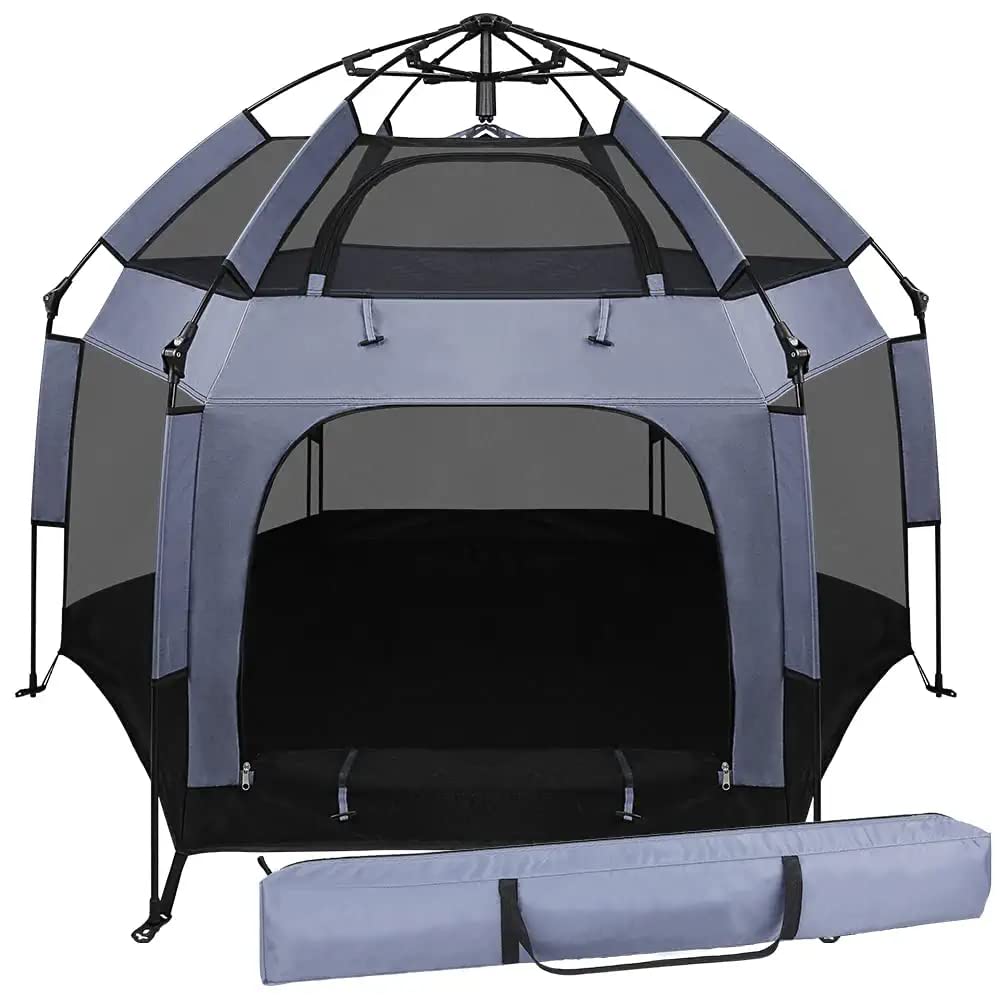 Baby Play Yard Outdoor Playpen with Canopy for Kids and Toddlers