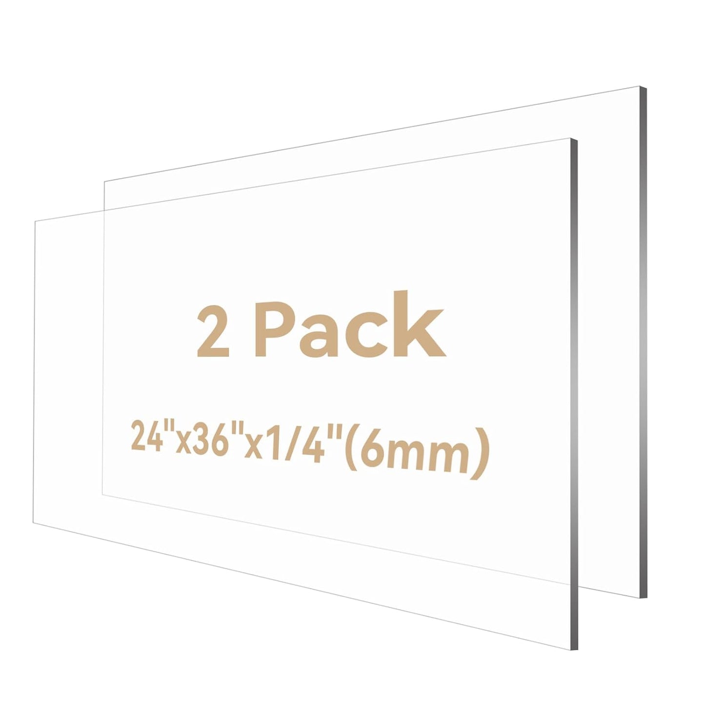2PACK Plexiglass Sheets for Craft Projects and DIY Displays