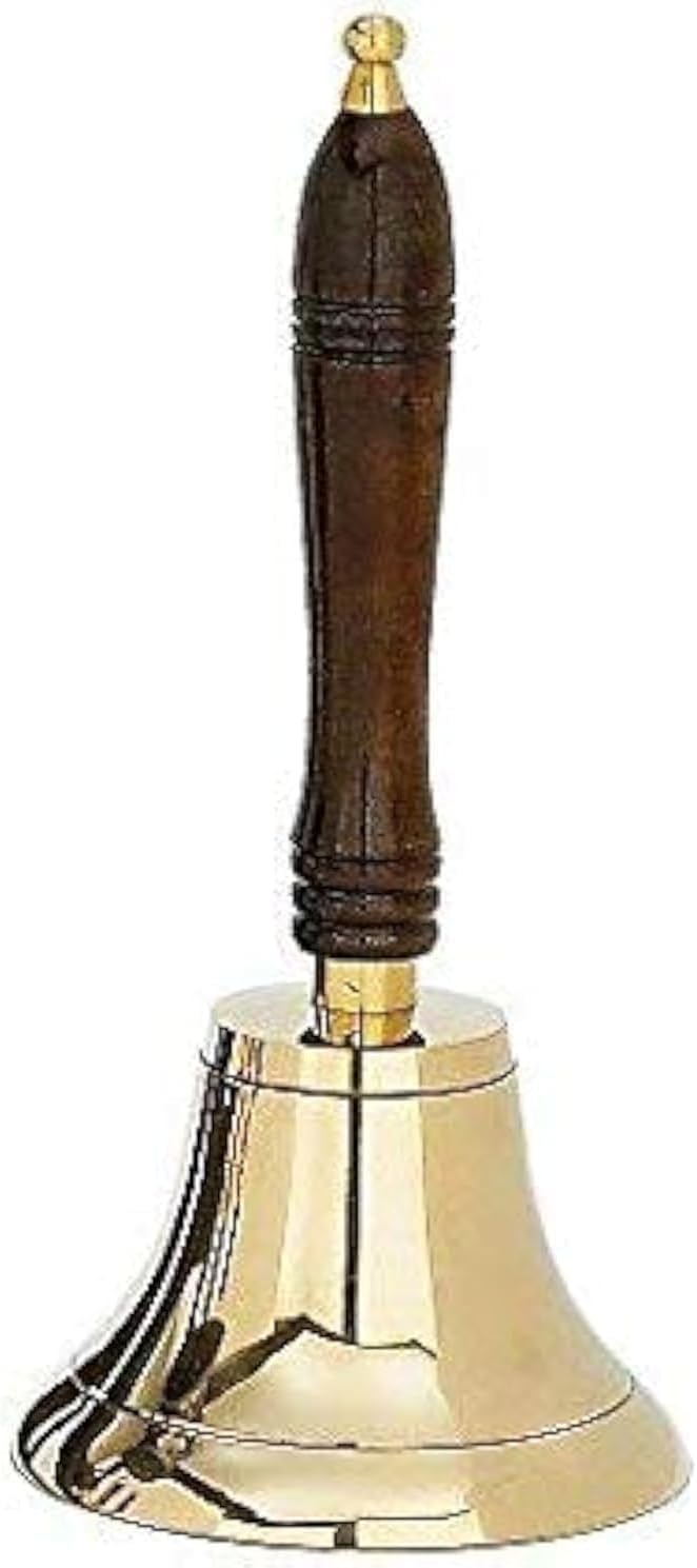 Large Solid Brass Loud Hand Call Bell for Weddings and More