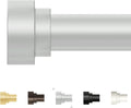 Extra Long Curtain Rods 120 to 170 in Silver - Heavy Duty Telescoping
