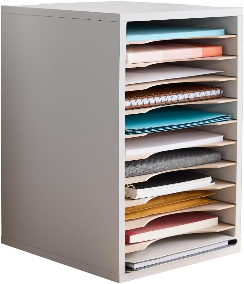 Safco Vertical Literature Organizer with 11 Compartments for Office