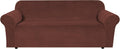 Stretch Velvet Sofa Cover for 3 Cushion Couch - Soft Velour Protector