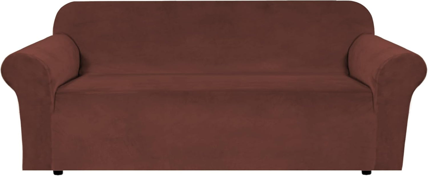 H.VERSAILTEX Stretch Velvet Sofa Covers for Large Sofas 90-97 in