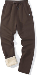 Flygo Men's Fleece Pants: Winter Warm Joggers for Comfort