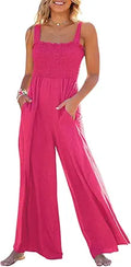 Caracilia Women's Sleeveless Casual Jumpsuit with Pockets for Summer