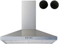 Winflo 36 in Convertible Stainless Steel Wall Mount Range Hood - Quiet