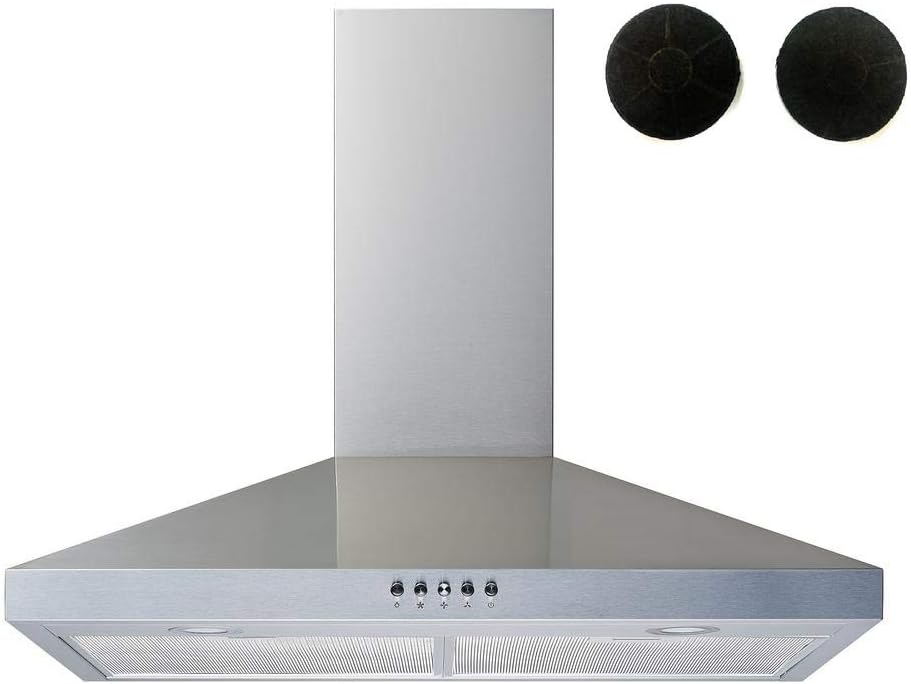 Winflo 36 In. Convertible Stainless Steel Wall Mount Range Hood
