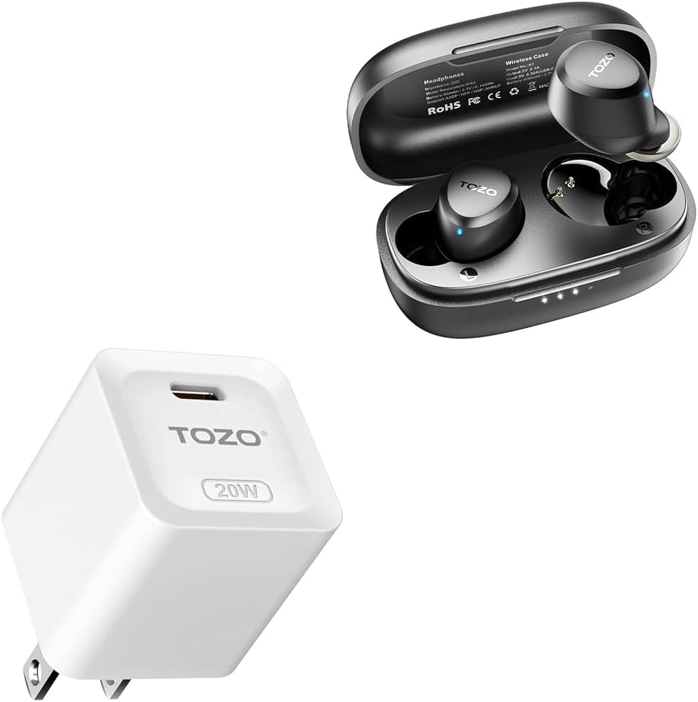 TOZO A1 Bluetooth 5.3 Earbuds - Light Weight, Fast Charging!