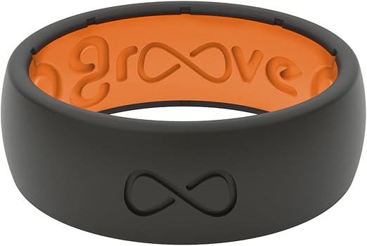Groove Life Solid Silicone Ring for Men - Unique Comfort Fit
