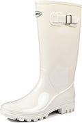 DKSUKO Women's Waterproof Tall Rubber Boots for Garden and Rain