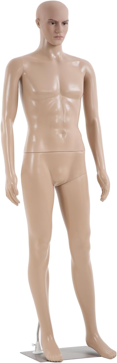 Full Body Male Clothing Mannequin with Rotatable Head and Arm